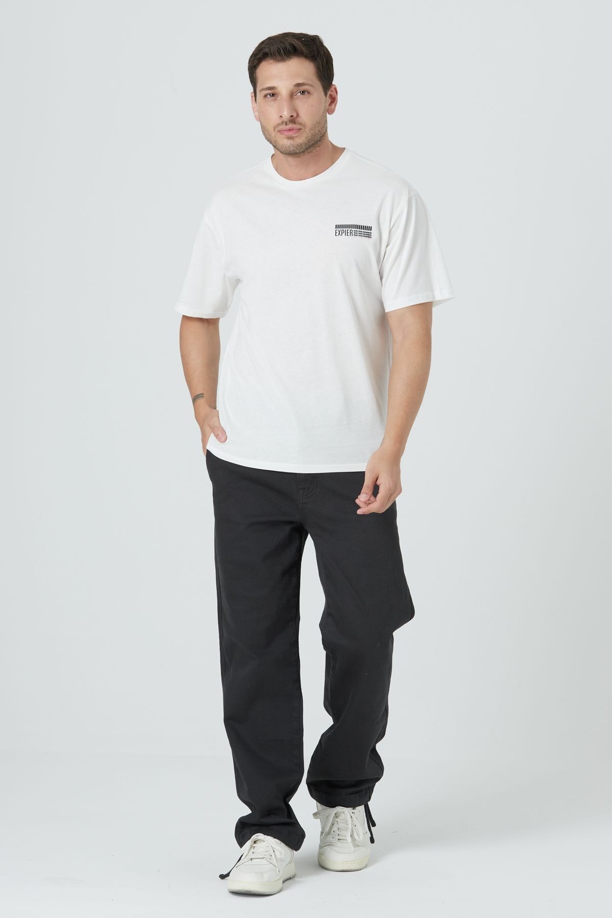 BASIC RELAX FIT T-SHIRT - Beyaz