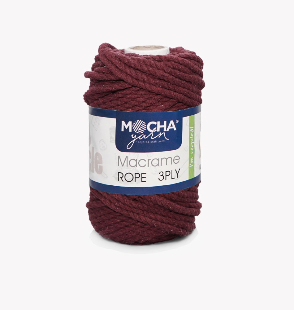 Makrome Rope 4 mm - Bordo