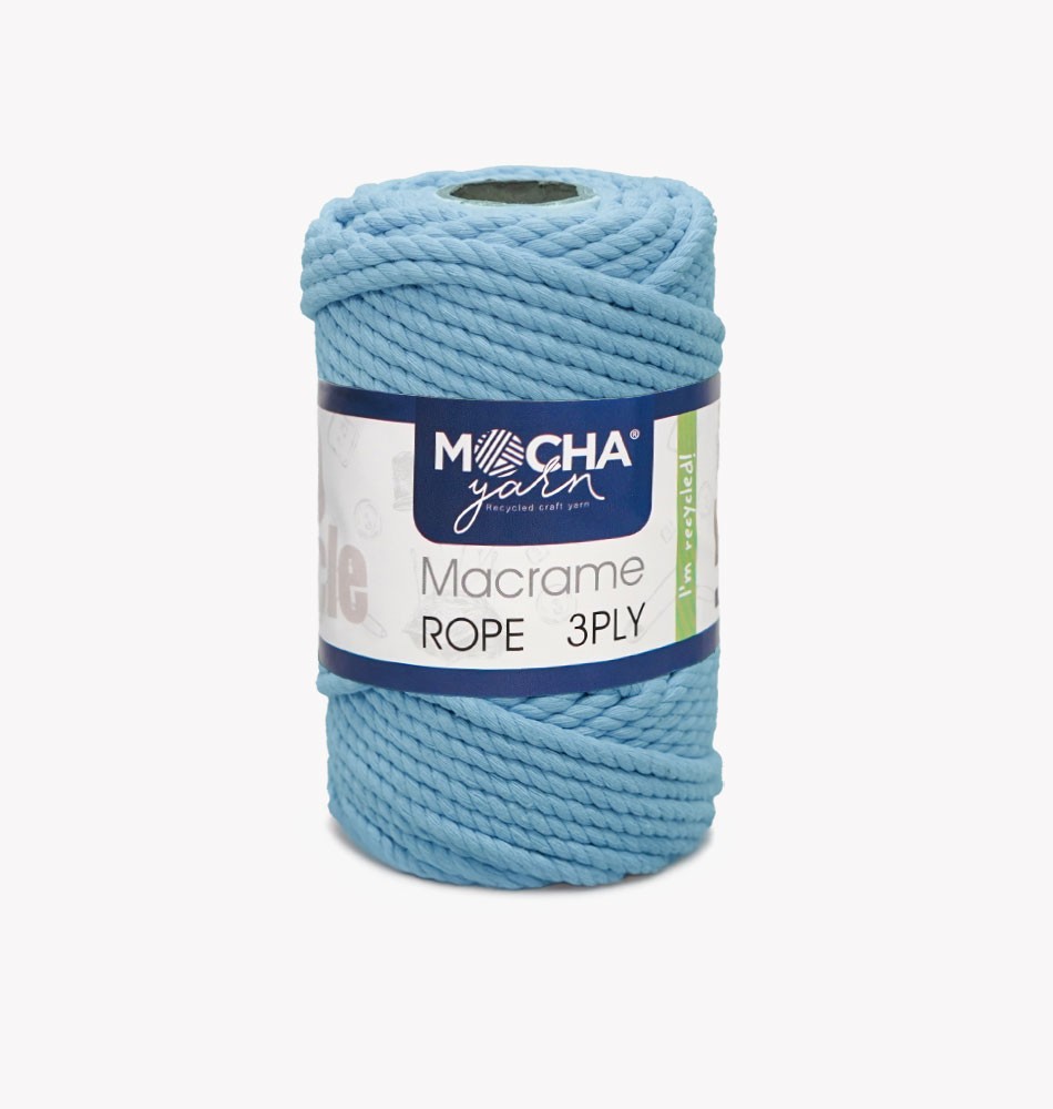 Macrame Rope 5 mm - BABY BLUE