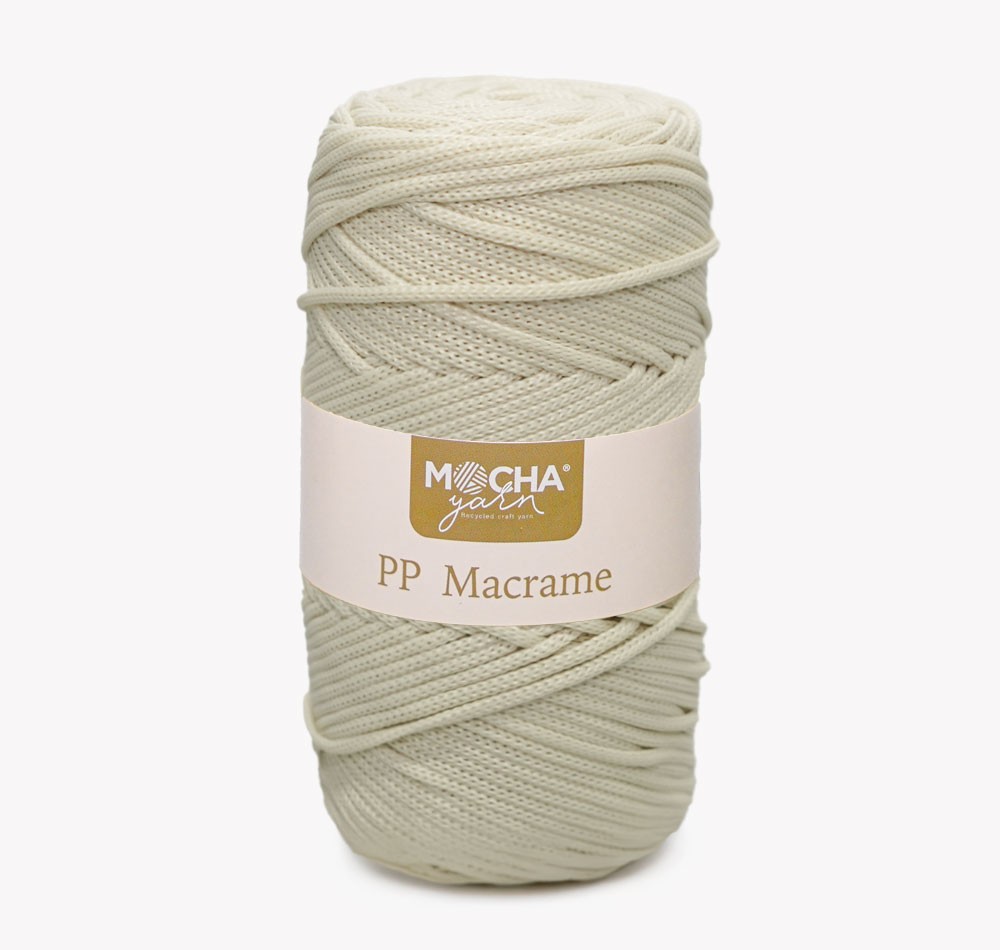 PP Macrame Yarn 3 mm - MATTE CREAM 17