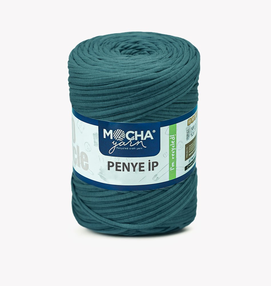 Medium Solid Color T-Shirt Yarn - PETROL BLUE