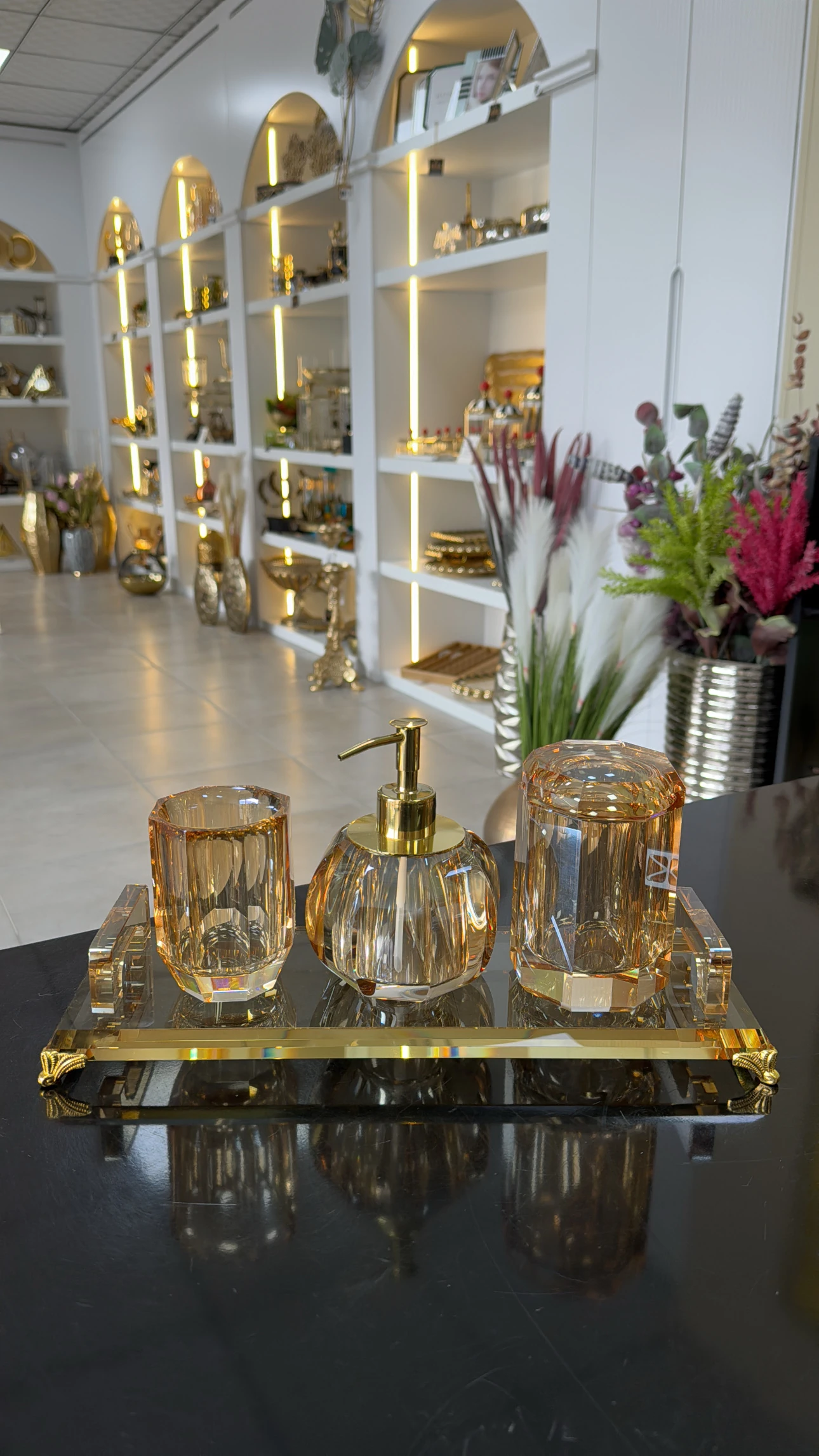 İTHAL KRİSTAL 4 PARÇA BANYO SETİ