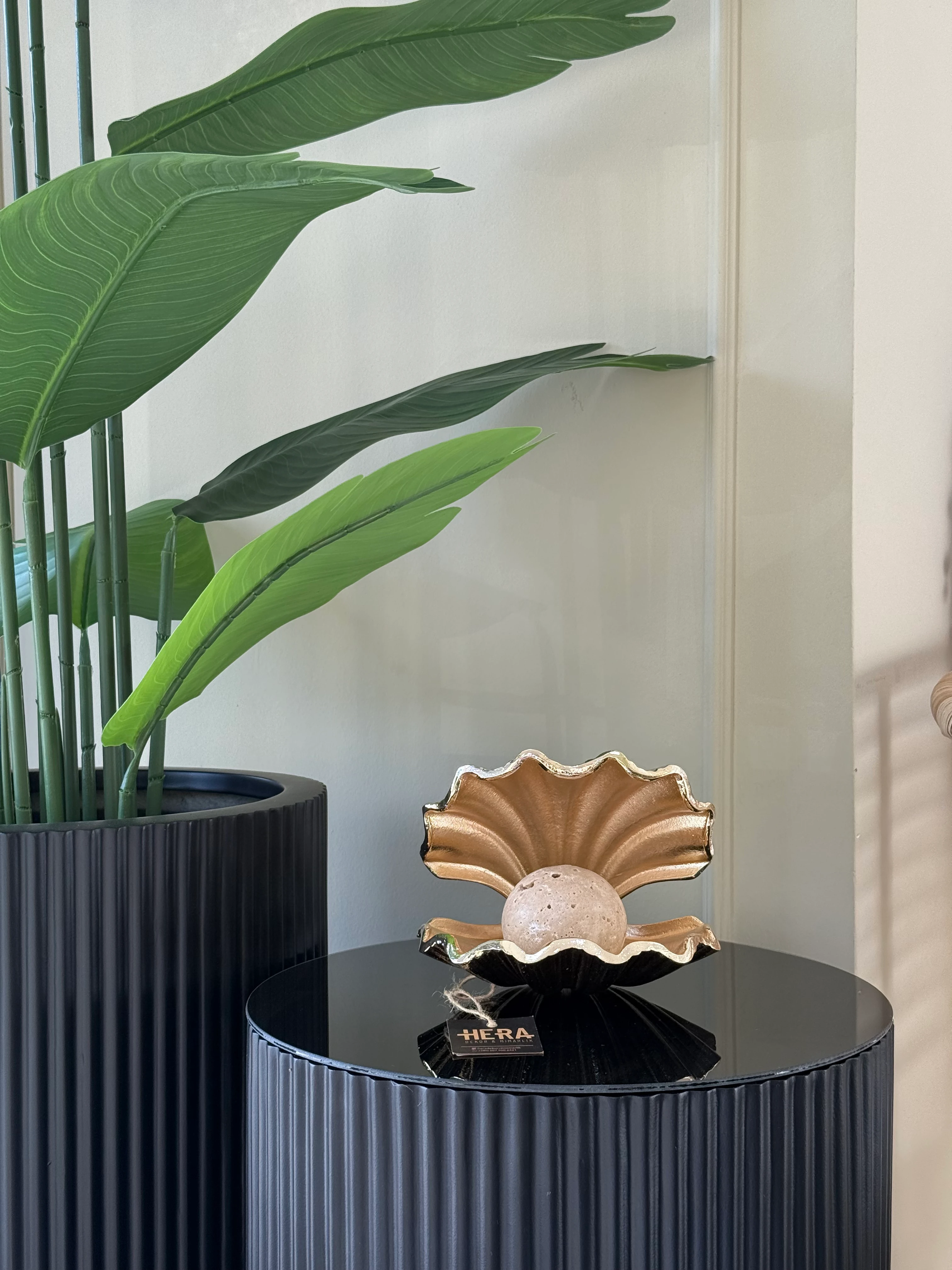 TRAVERTEN TOP DETAYLI DÖKÜM İSTRİDYE OBJE