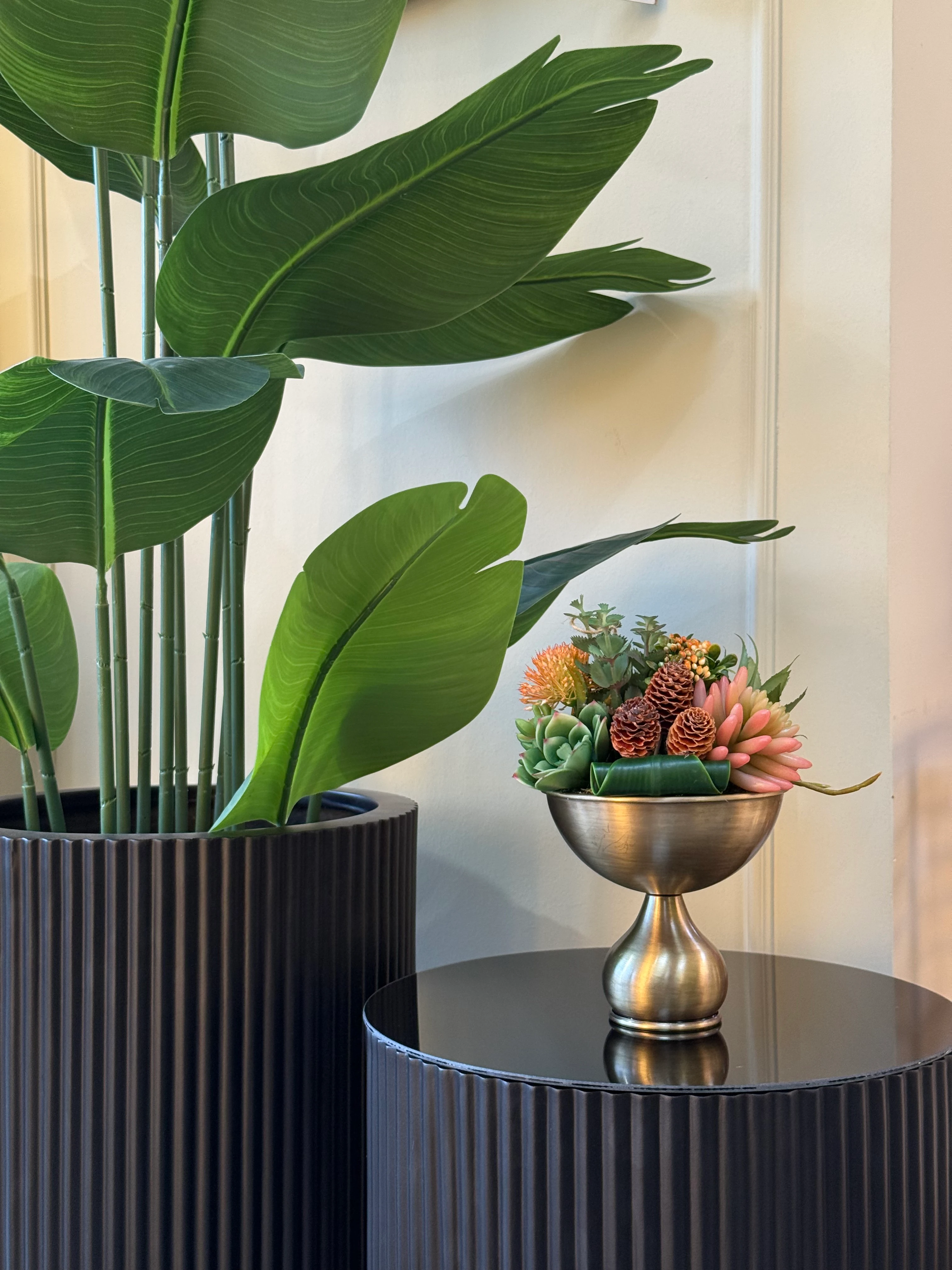 ESKİTME SAKSI SUKULENT ARANJMANI