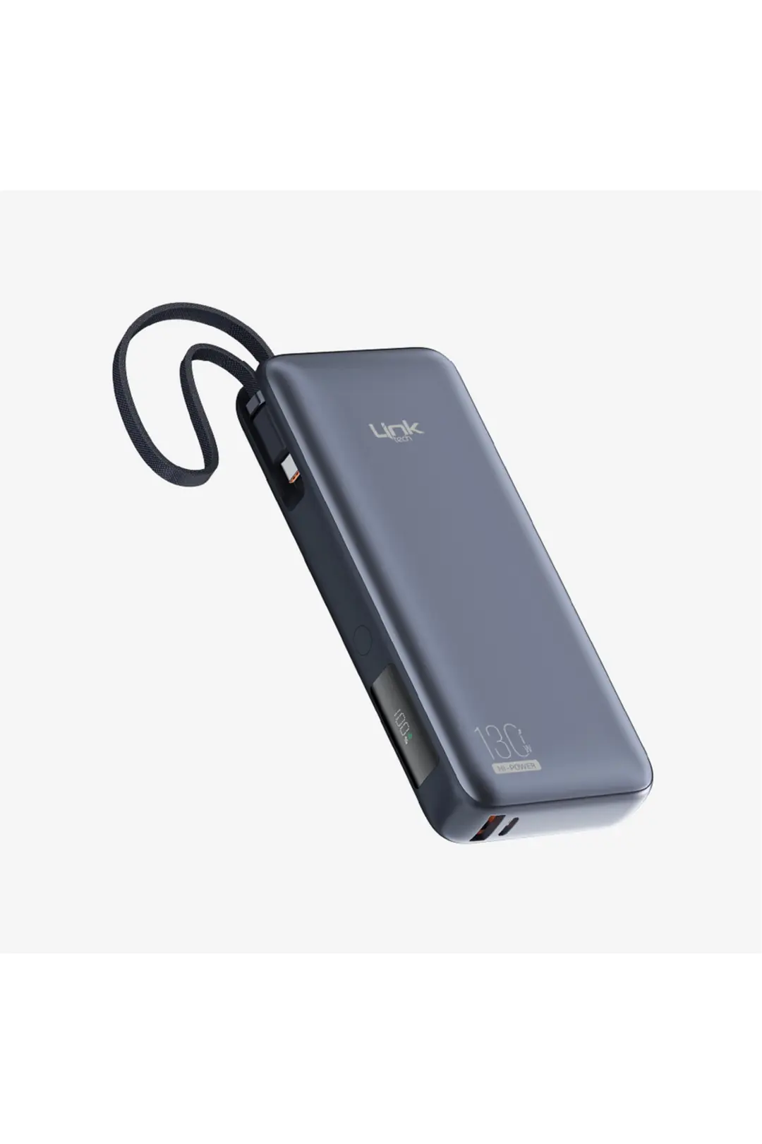 P131 Premium 130W Dijital Ekranlı Dahili Type-C Kablolu 20000 mAh Powe