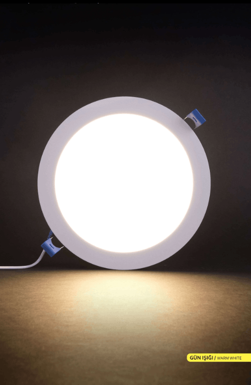 ACK Sıva Altı 18W Led Panel Günışığı Yuvarlak Panel Armatür 