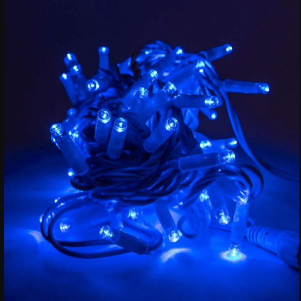 ACK 10 Mavi Işık İp Led Süsleme Işığı Yılbaşı Ağacı Işığı 100 Ledli