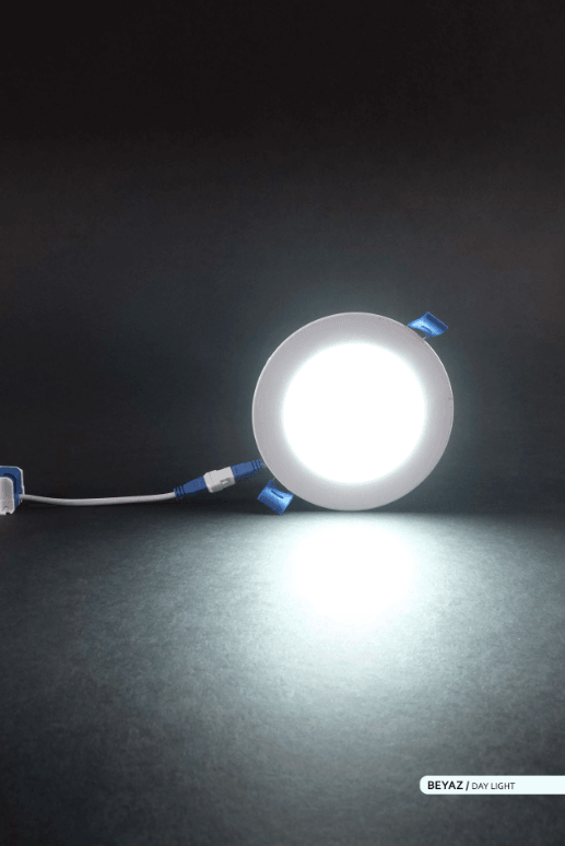ACK Sıva Altı 6W Led Panel Beyaz Işık Yuvarlak Panel Armatür 