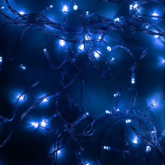 ACK 10 Mavi Işık İp Led Süsleme Işığı Yılbaşı Ağacı Işığı 100 Ledli
