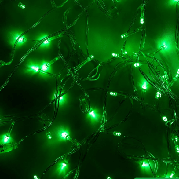 ACK 10 Metre Yeşil Işık İp Led Süsleme Işığı Yılbaşı Ağacı Işığı 100 Ledli