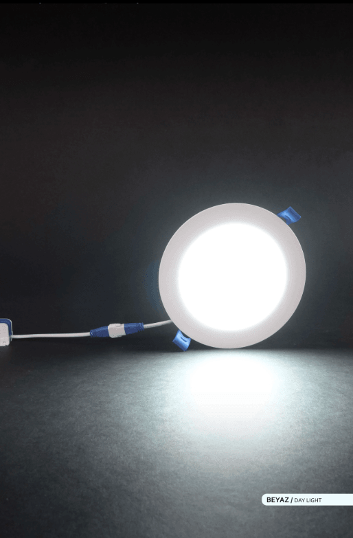 ACK Sıva Altı 9W Led Panel Beyaz Işık Yuvarlak Panel Armatür 