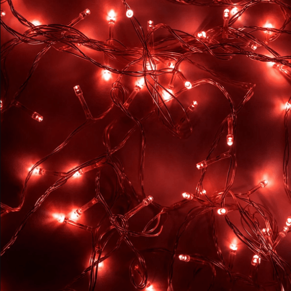 ACK 10 Metre Kırmızı Işık İp Led Süsleme Işığı Yılbaşı Ağacı Işığı 100 Ledli