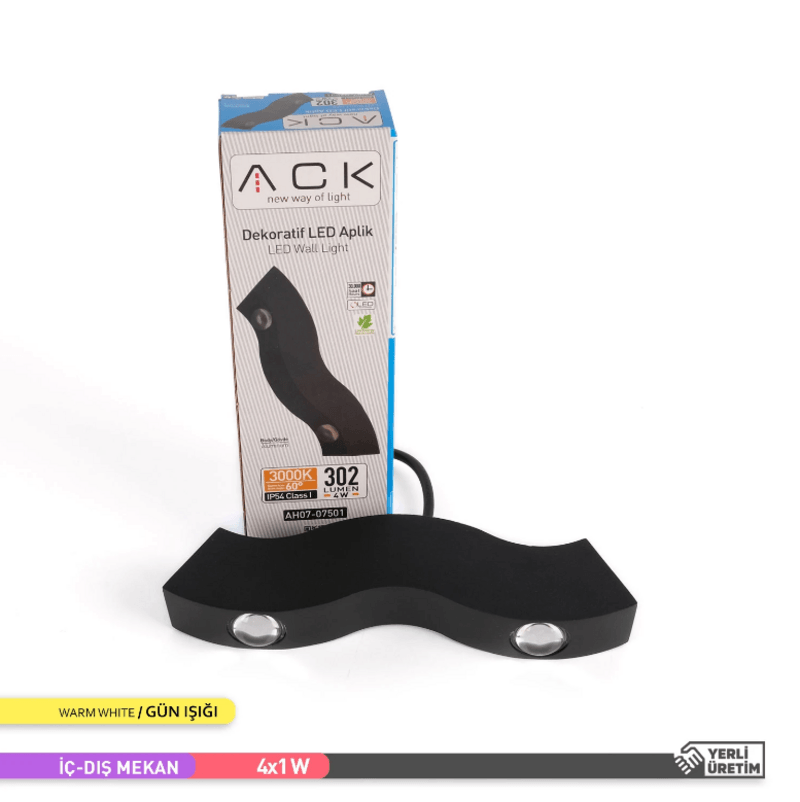 ACK 4W Günışığı Alüminyum Çift Yönlü Aplik Bahçe Duvar Aydınlatma