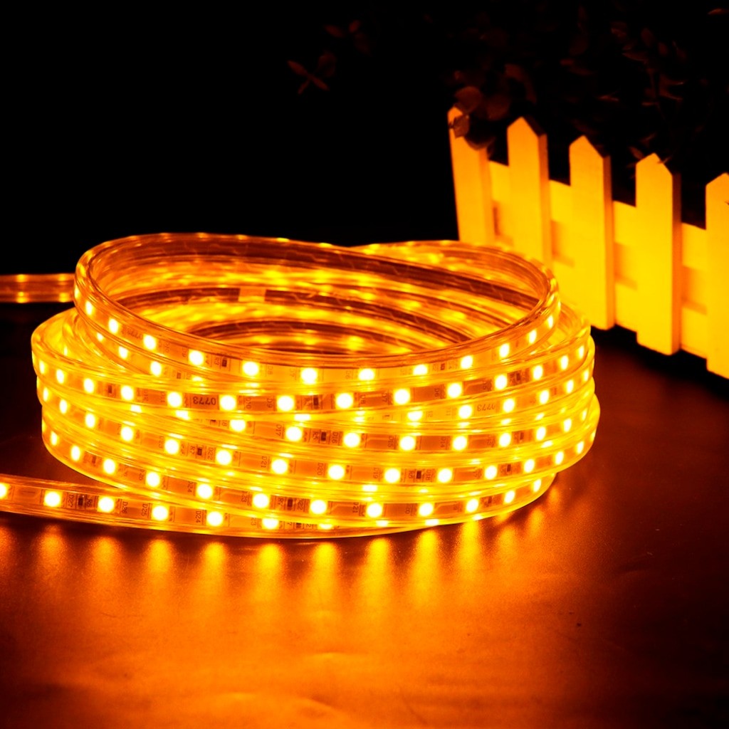 FUJİLED Hortum Led Amber Işık 220V Tak Çalıştır Metrede 120 Ledli 