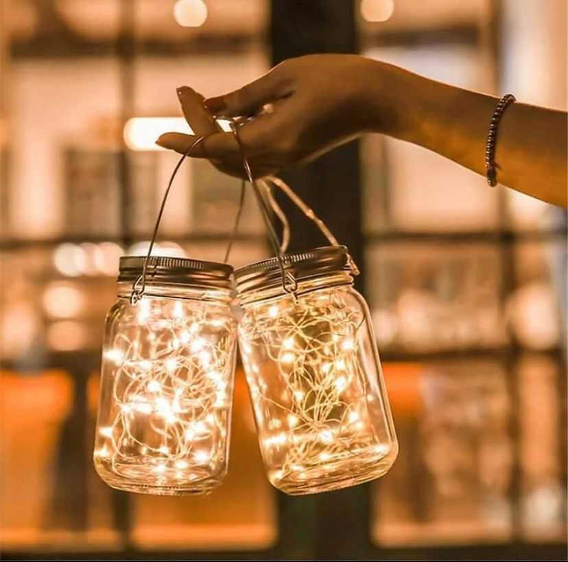 3W Günışığı Kavanoz Solar Aydınlatma Güneş Enerjili Peri Ledli 