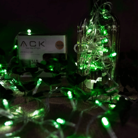 ACK 10 Metre Yeşil Işık İp Led Süsleme Işığı Yılbaşı Ağacı Işığı 100 Ledli