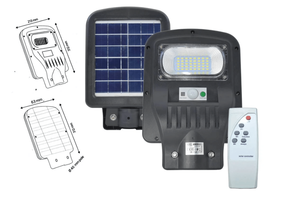 Horoz Elektrik 50 Watt Solar Sokak Armatürü Beyaz Işık 