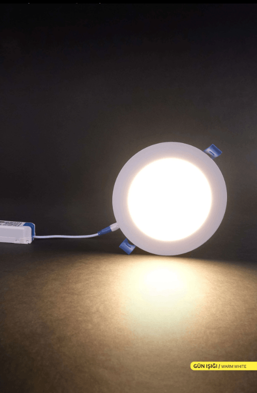 ACK Sıva Altı 9W Led Panel Günışığı Yuvarlak Panel Armatür 