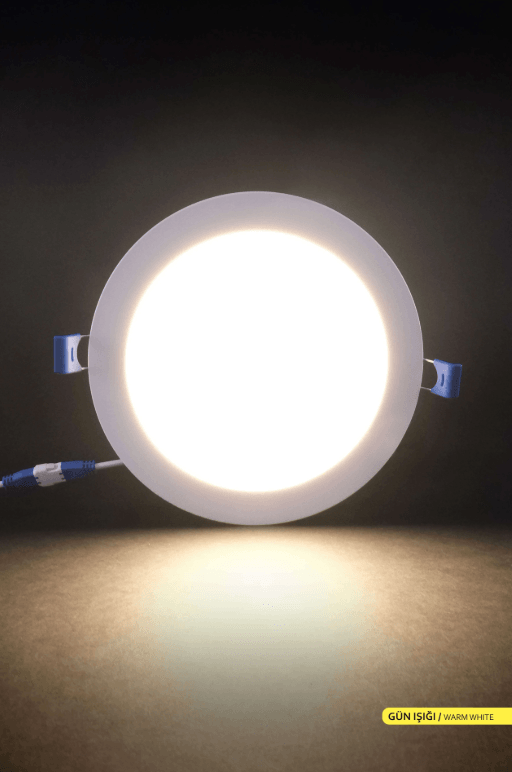 ACK Sıva Altı 15W Led Panel Günışığı Yuvarlak Panel Armatür 