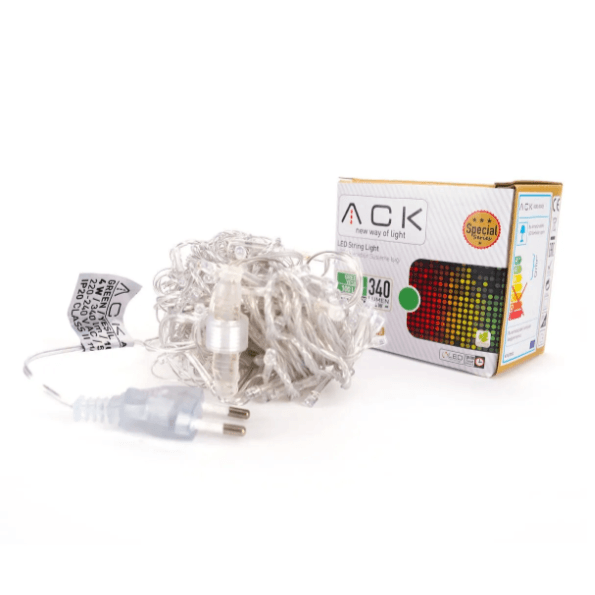 ACK 10 Metre Yeşil Işık İp Led Süsleme Işığı Yılbaşı Ağacı Işığı 100 Ledli