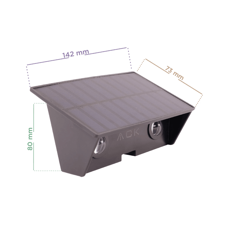 ACK 4W Günışığı Duvar Solar Armatür Güneş Enerjili