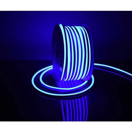 FUJİLED 24 Volt Neon Led Mavi Işık Metrede 120 Ledli 