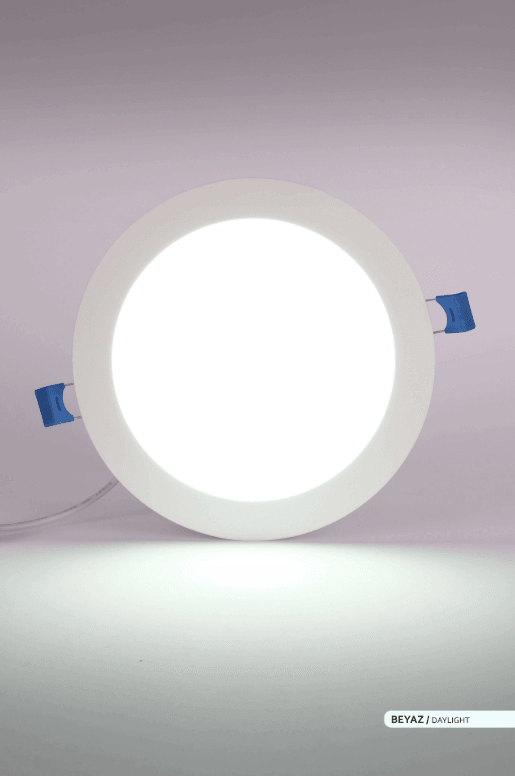 ACK Sıva Altı 15W Led Panel Beyaz Işık Yuvarlak Panel Armatür 