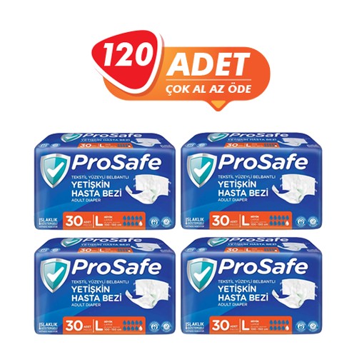 Prosafe Belbantlı Hasta Bezi Büyük (L) 120 Adet