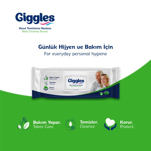 Giggles Vücut Temizleme Havlusu 50'li 1 Paket