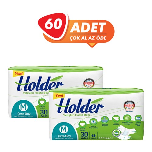 Holder Belbantlı Hasta Bezi Orta (M) 60 Adet