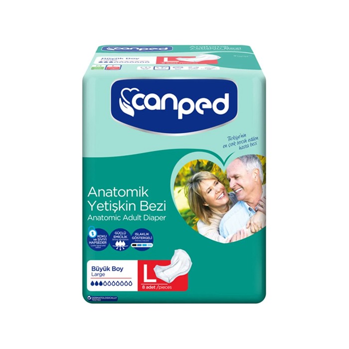 Canped Anatomik Yetişkin Hasta Bezi Büyük (L) 8 Adet