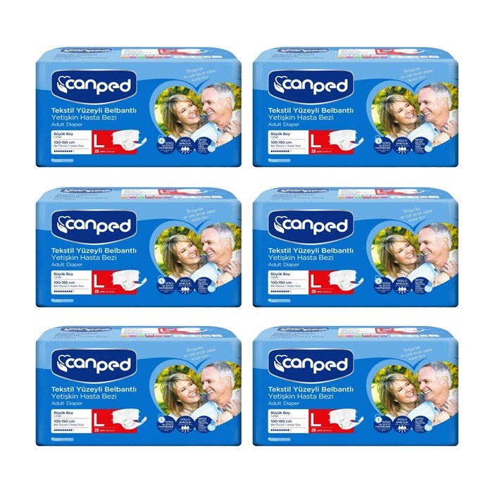 Canped Belbantlı Yetişkin Hasta Bezi Büyük-Large (L) 138 Adet