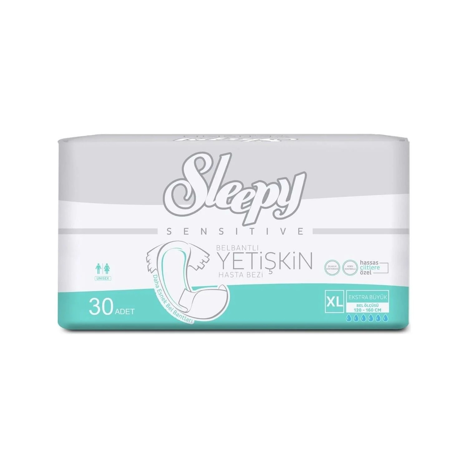 Sleepy Yetişkin Hasta Bezi Sensitive Ekstra Büyük-X Large 30 Adet