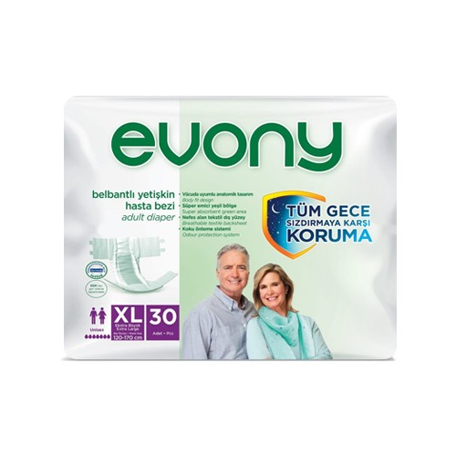 Evony Belbantlı Hasta Bezi Extra Large (XL) 30 Adet