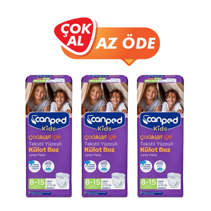 Canped Kids Çocuklar İçin Külot Bez 8-15 Yaş / 24 Adet