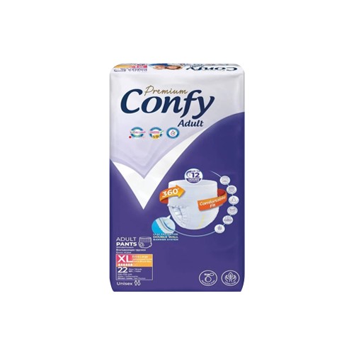 Confy Adult Premium Yetişkin Külot Bezi (Extra Large) Ekstra Büyük Boy 22 Adet