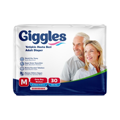 Giggles Yetişkin Hasta Bezi Orta (M) 30 Adet