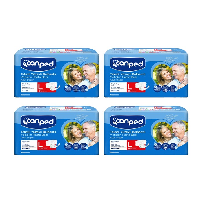 Canped Belbantlı Yetişkin Hasta Bezi Büyük-Large (L) 92 Adet