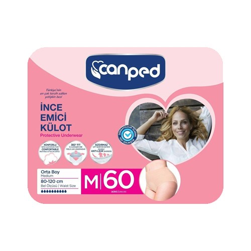 Canped İnce Emici Külot Medium (M) 60 Adet