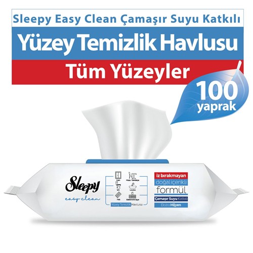 Sleepy Easy Clean Çamaşır Suyu Katkılı Yüzey Temizlik Havlusu