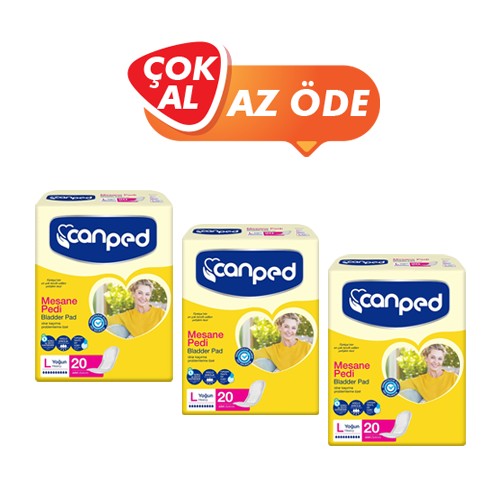 Canped Mesane Pedi Ekonomik Paket Yoğun (L) 60 Adet