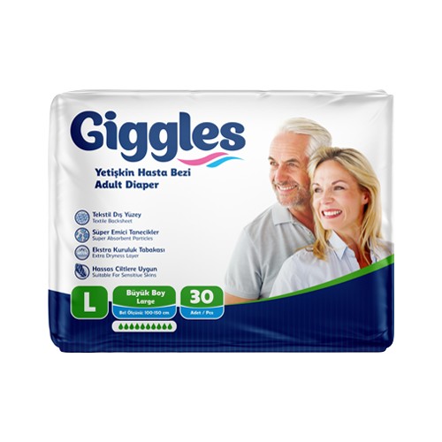 Giggles Yetişkin Hasta Bezi Büyük (L) 30 Adet