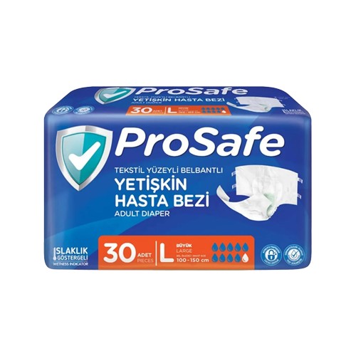 Prosafe Belbantlı Hasta Bezi Büyük (L) 30 Adet