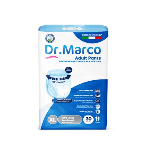 Dr. Marco Yetişkin Emici Külot Ekstra Büyük (Extra Large XL) 30 Adet