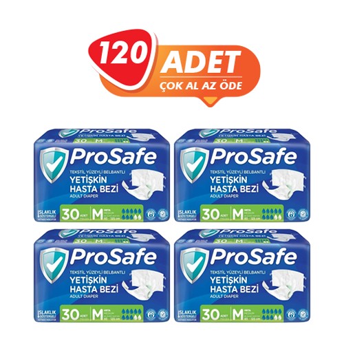 Prosafe Belbantlı Hasta Bezi Orta (M) 120 Adet