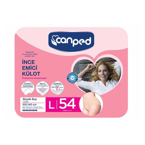 Canped İnce Emici Külot Large (L) 54 Adet