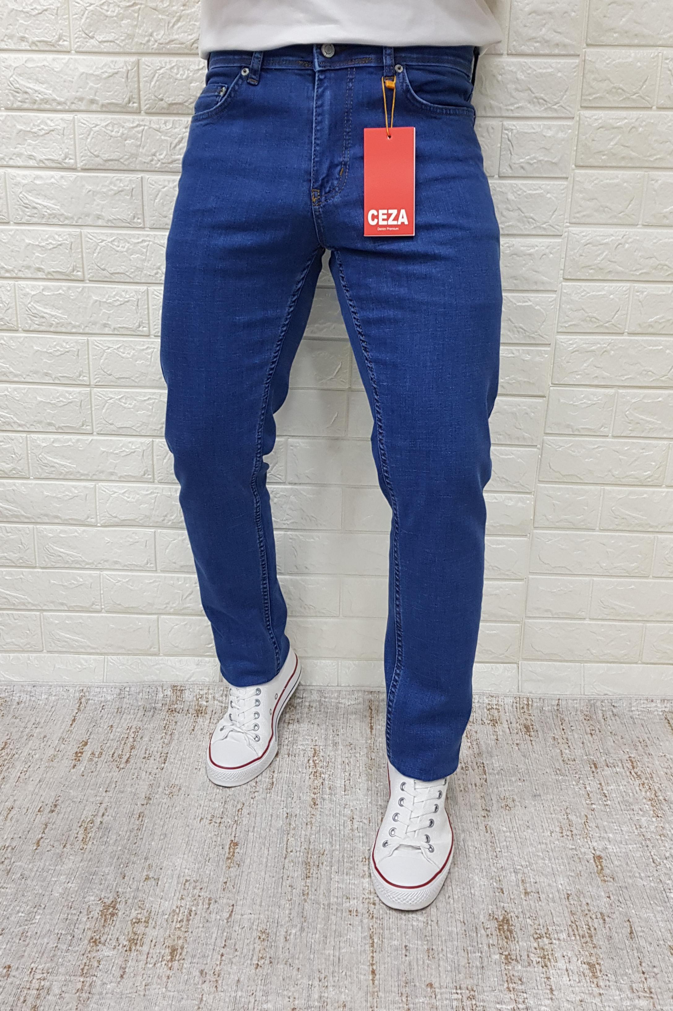 Erkek Regular Fit Rahat Kesim Koyu Mavi Denim Pantolon