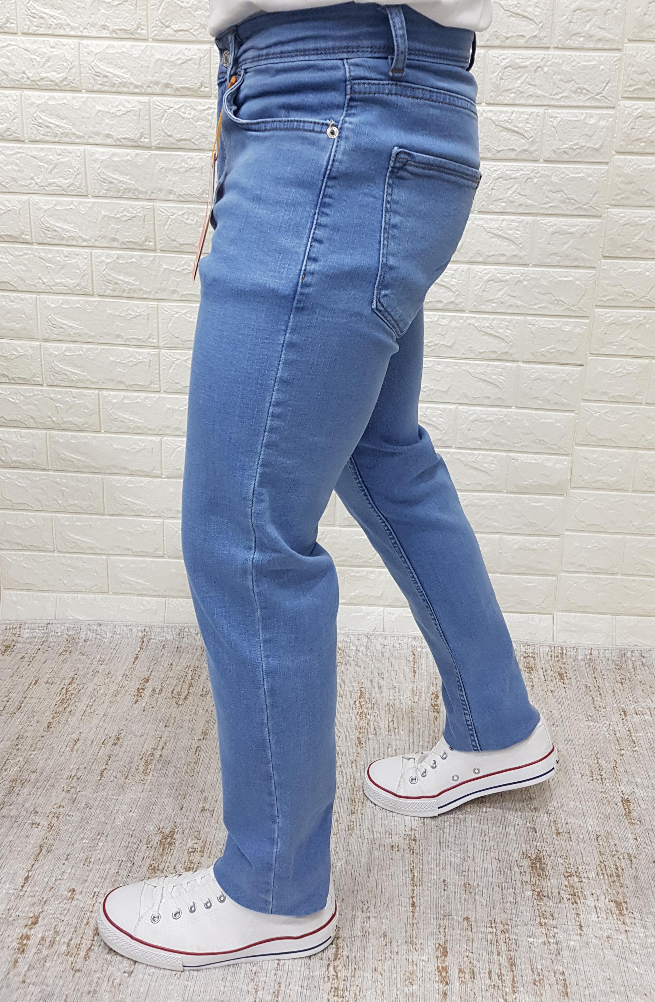 Erkek Regular Fit Rahat Kesim Mavi Denim Pantolon