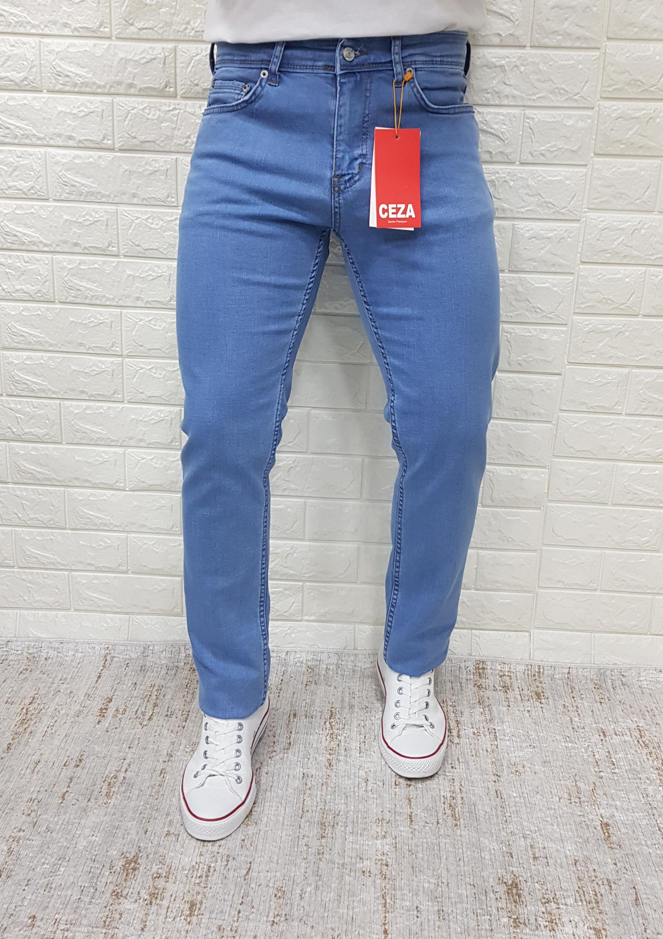 Erkek Regular Fit Rahat Kesim Mavi Denim Pantolon