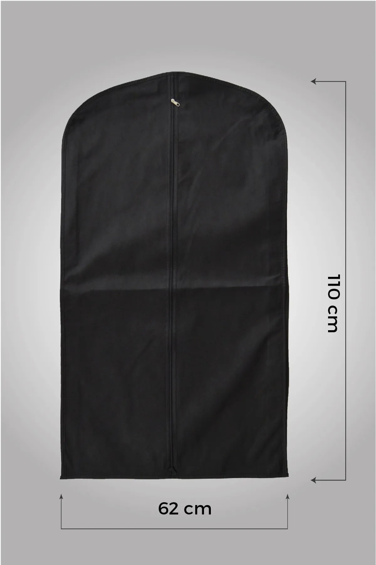 Takım Elbise Kılıfı - Gamboç Siyah 65 gr. ( 5 Adet ) 62x110+8 Körüklü Model